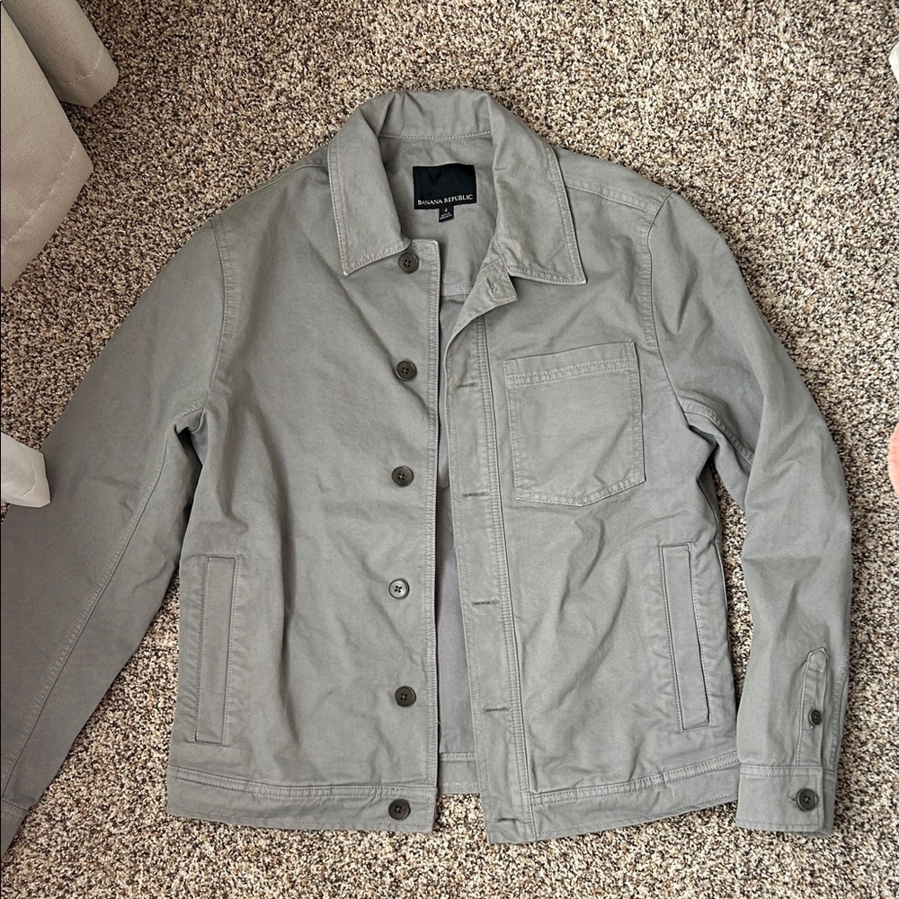 Banana Republic Light Gray Men's Shirt Jacket